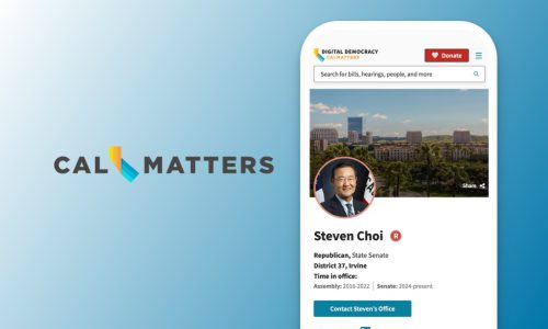 Digital Democracy, CalMatters platform